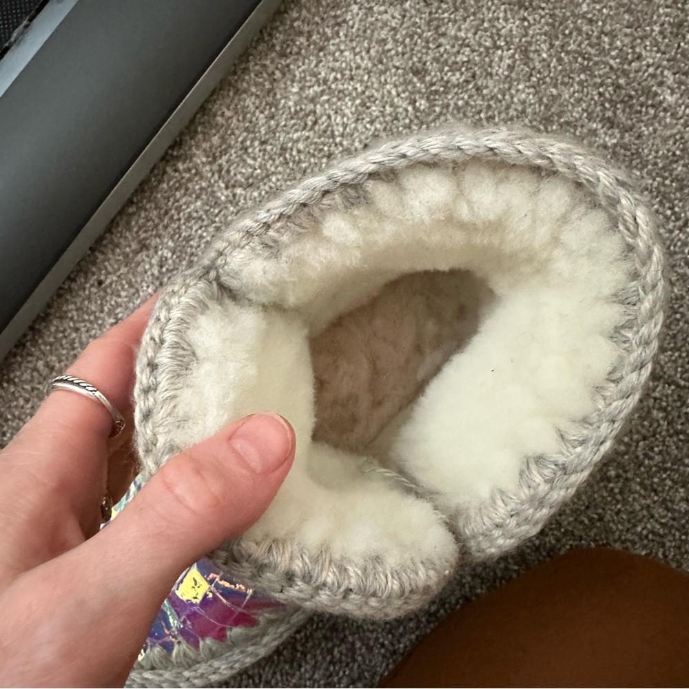 Mou Eskimo Iridescent Leather Shearling Lined Boots - Picture 6 of 12